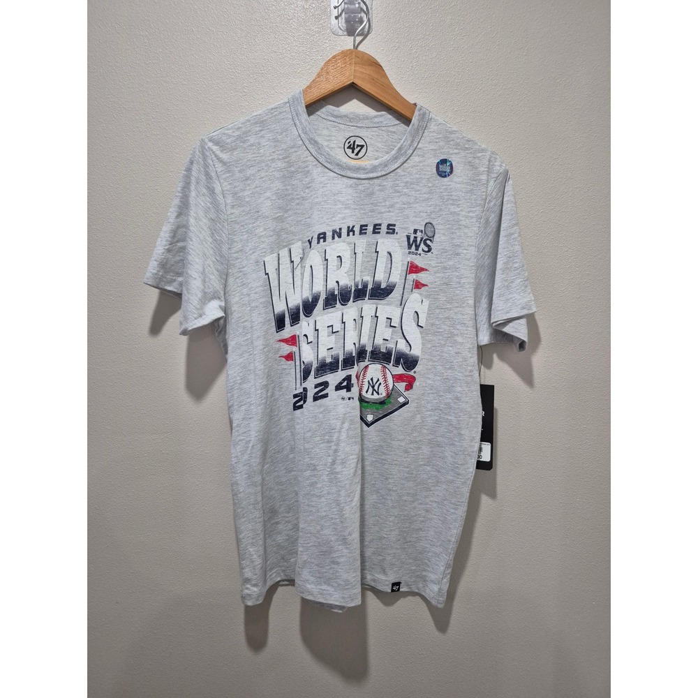 47 Brand New York Yankees World Series 2024‎ T-Shirt Mens Gray Size M